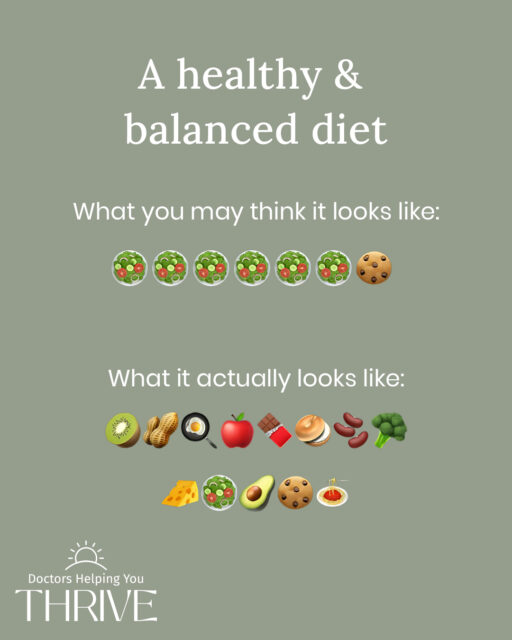 Healthy eating ≠ boring.
Healthy eating ≠ restrictive.
Healthy eating ≠ anxiety-inducing.

Let’s clear that up real quick. 👇
✅ It’s about giving your body enough food to actually thrive.
✅ It’s about variety—fruit, veggies, grains, and yes, the occasional cookie too.
✅ It’s about ditching guilt, not your favorite foods.

Healthy doesn’t mean perfect.
It means balanced, colourful, and satisfying.

Want gut- and hormone-friendly recipes that don’t taste like cardboard?

Grab our FREE Recipe eBook—created by a Functional MD + Holistic PT just for women like you. Link in bio!

#DoctorsHelpingYouThrive #HealthyMoms #WomensHealth #HealthyWomen #BalancedEating #NoMoreFoodRules #GutHealth #NutritionTips #HealthyEating #HealthyRecipes